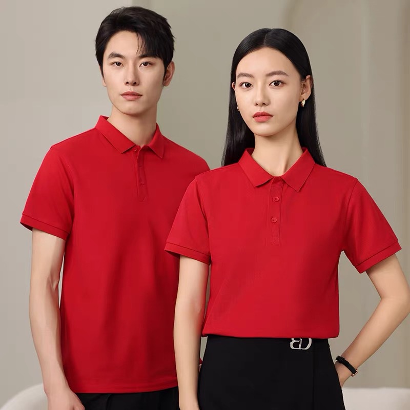工作服男女短袖t恤定制logo企业活动团体服员工翻领文化polo衫