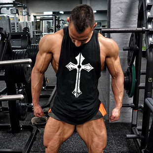 Cross-border new vest men's outdoor sports muscle fitness running loose slim waistcoat sleeveless vest