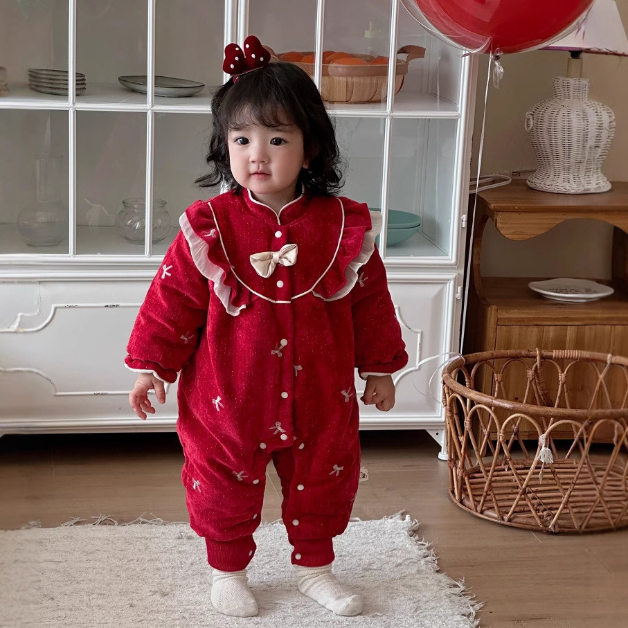 Ropa de bebé Ropa de otoño e invierno Ropa de una pieza de año nuevo para bebés y niños pequeños