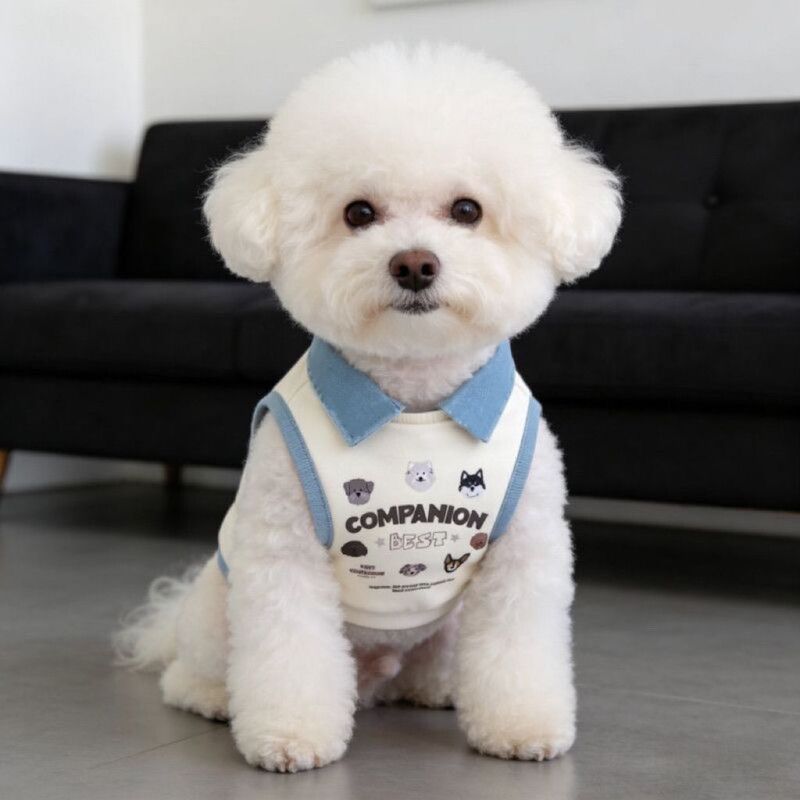 Pet Summer Design Polo Collar Dog Vest for Schnauzer, Teddy, Bichon, Small and Medium-Sized Dogs, Thin Style for West Highland Terrier