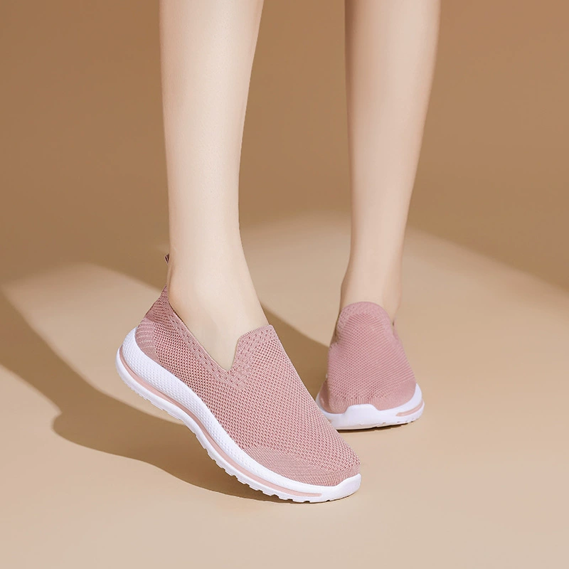 Трансграничная внешняя торговля новая удобная дышащая женская спортивная обувь мягкая подошва легкая повседневная женская обувь летающая сетчатая обувь для детей