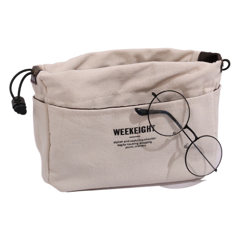 Amazon en stock bolsa de lona simple bolsa práctica bolsa mediana bolsa de almacenamiento de viaje bolsa de cosméticos Portátil Bolsa de organización de la momia