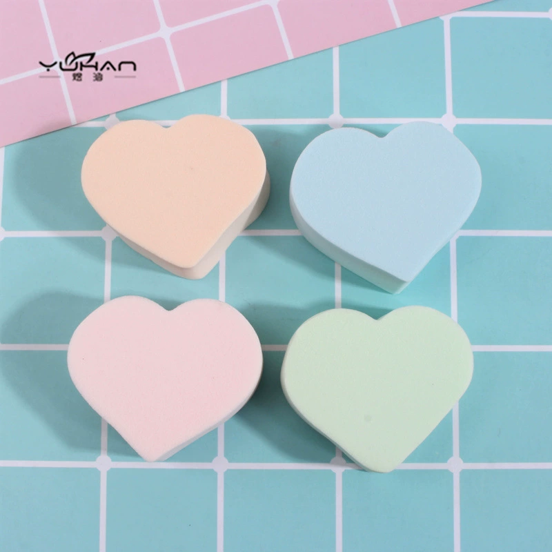 煜涵 Make -up puff non -latex hydrophilic heart -shaped puff 4 установлено макияж красота y4006