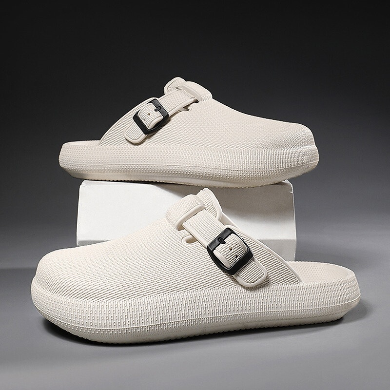Men's Summer Outdoor Slippers for Home, Beach, Non-Slip, Birkenstock Style, Driving, Office Half-Slippers