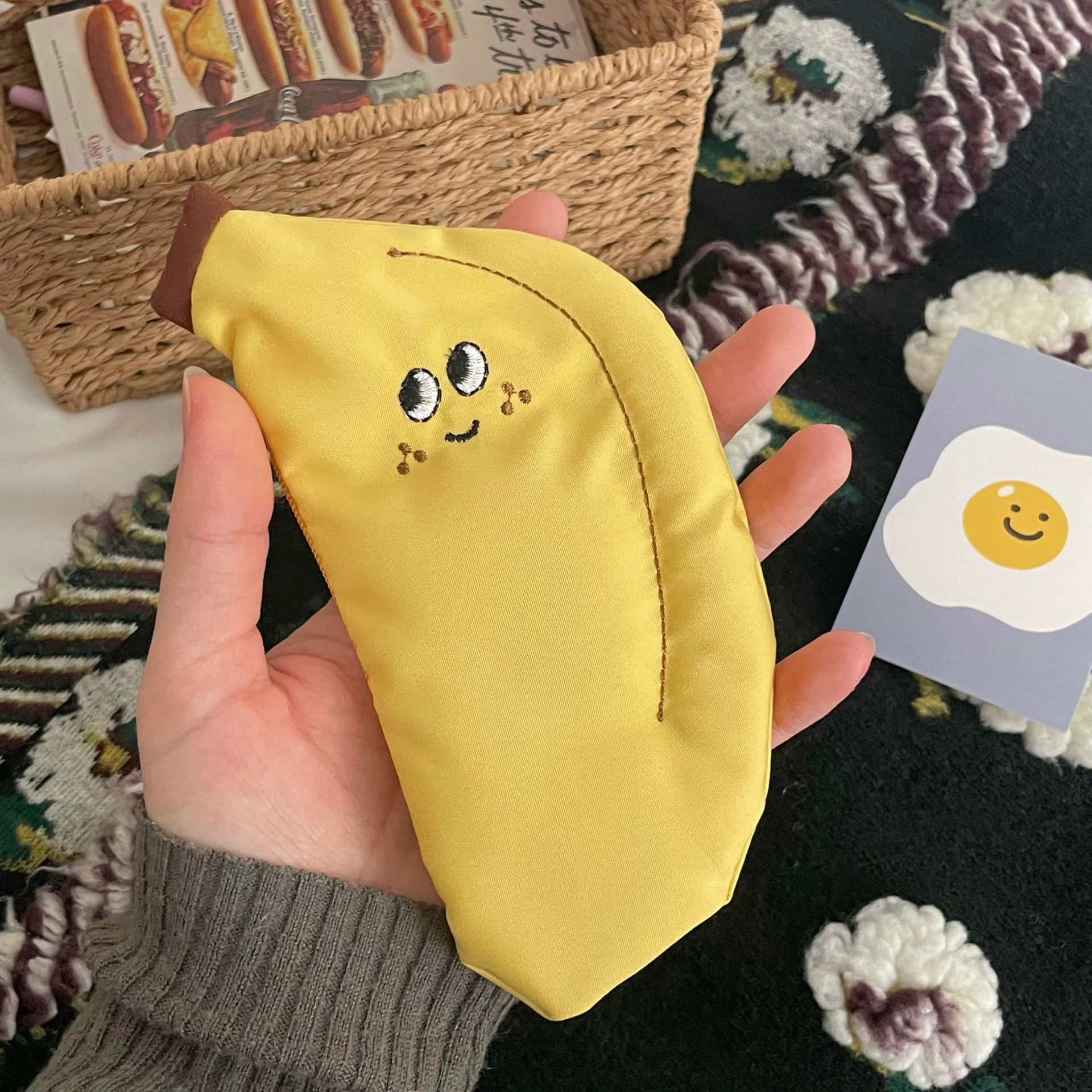 15g Weight Unisex Cartoon Fruit Canvas Zipper Coin Purses