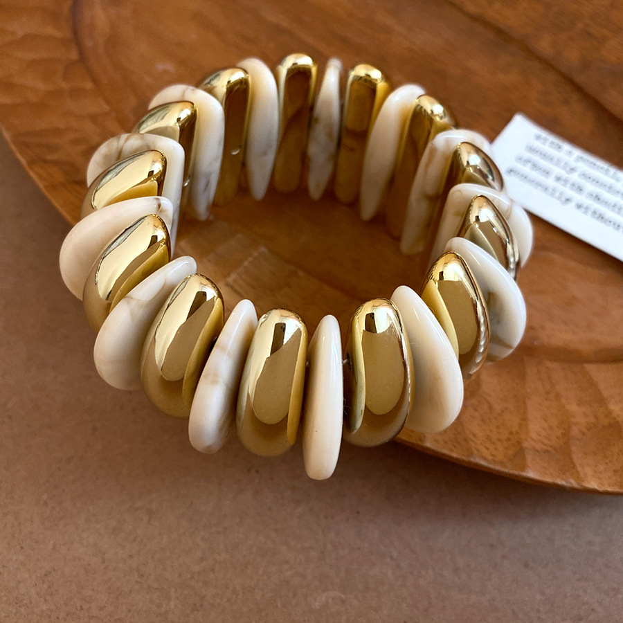 Pulsera 75 - dorada - blanca