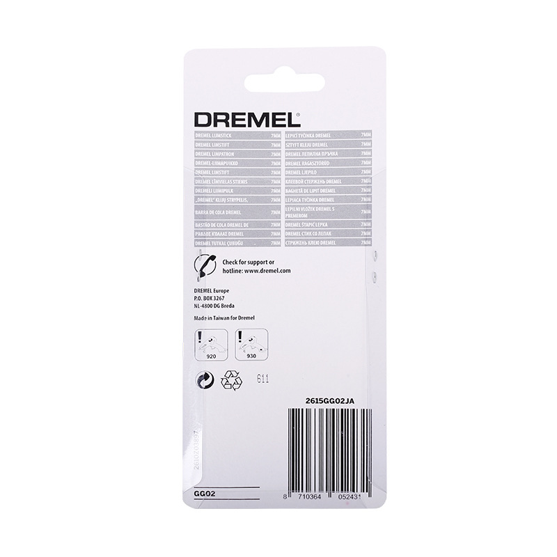 Barra de pegamento GG02 de accesorios generales DREMEL Zhuomei (con 930)