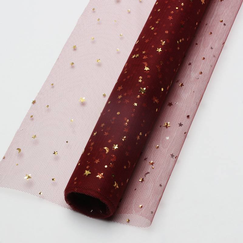 Lentejuelas doradas estrella Luna hilo flor bolsa flor hilo flor tienda floral material durable no fácil de romper decoración de la estrella al por mayor