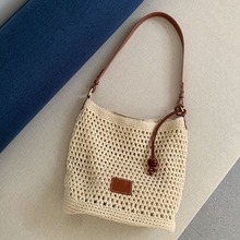 2024新款编织镂空包女夏季海边度假旅游托特包沙滩包单肩腋下包