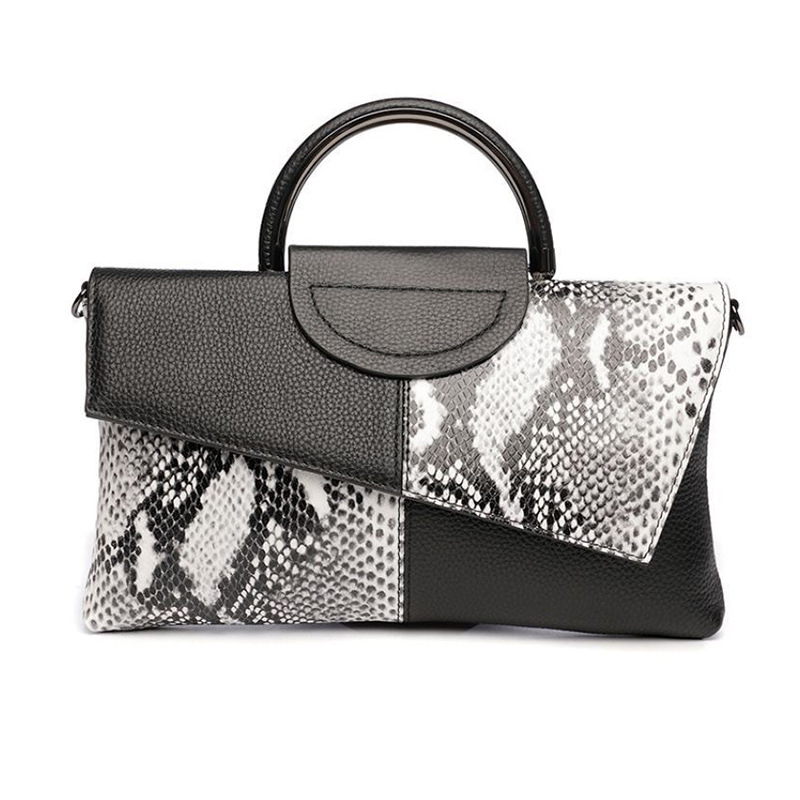 Retro Crocodile Embossed Handbag Leather Clutch New Trendy Large Capacity Banquet Bag Fashion Elegant Wallet For Women - Thumbnail 5