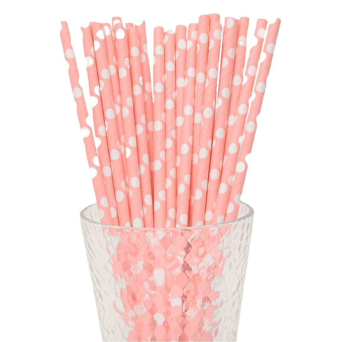 Grande en stock paja de papel desechable al por mayor paja de papel degradable paja de punto redondo grande