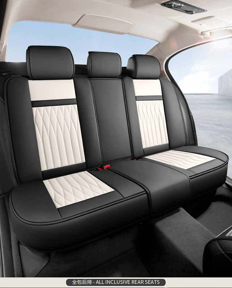 25 Years New All-Inclusive Diamond-Shaped Full-Leather Car Seat Cushion for All Seasons Manufacturer Wholesale All-Inclusive Seat Cover Cushion