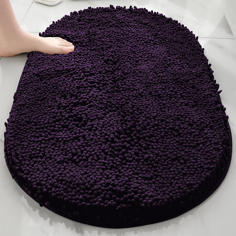 TEMU venta caliente esterillas de piso de cheneil de espesamiento alfombra de absorción de agua fuerte alfombra de puerta antideslizante inodoro alfombra de cama cama image 17