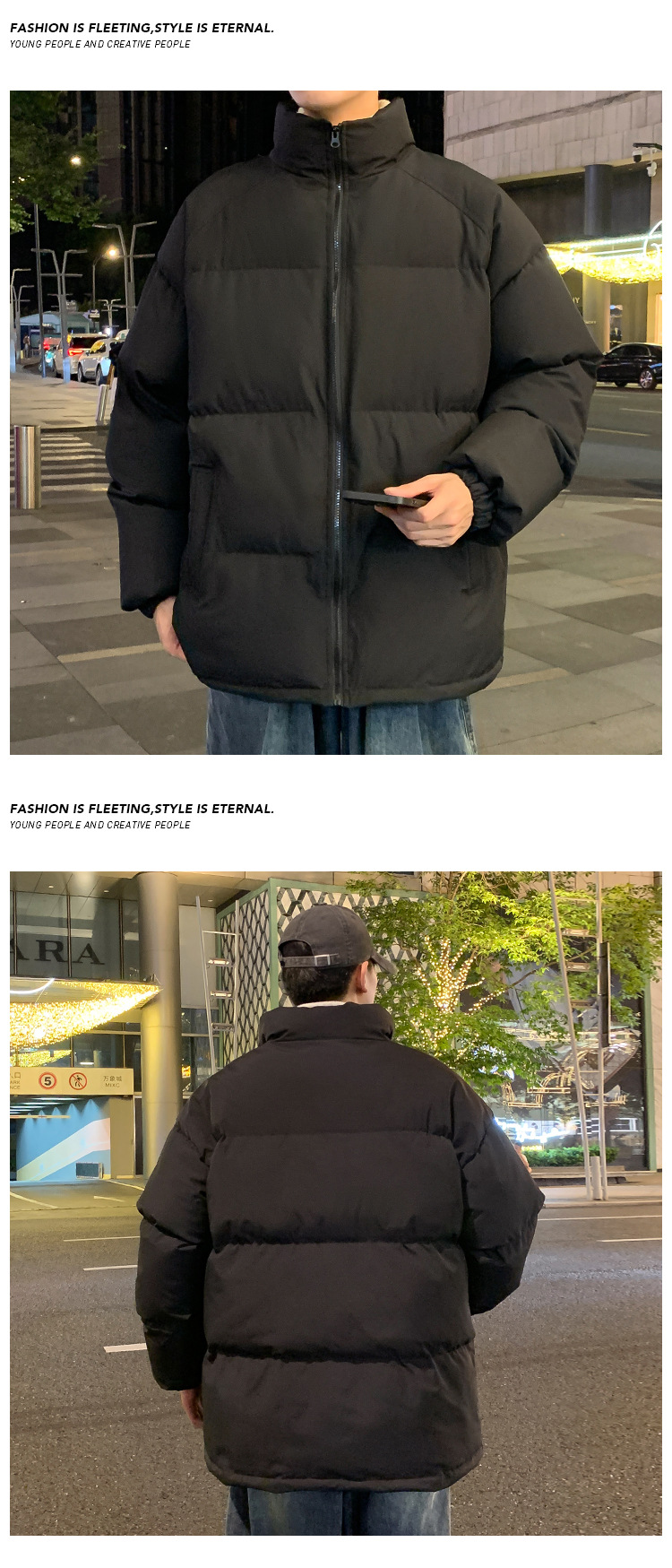 Men's Winter Down Jacket Warm Thickened Padded Coat For Cold Days_voghion.com