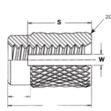 ��������ͭ��ĸPPB-M6-1�ܽ�Ƕ�� ��ѹ��Ƕ��ĸpress-in inserts