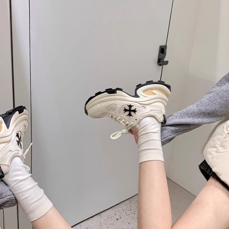[sheii Su Yinyin Same] Increase 7.5cm ~ Cruciferous Thick Bottom Casual sneaker Female Torre Shoes Run