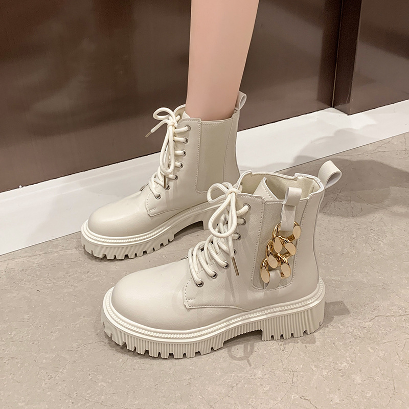 Bottes À Plateforme Pour Femme Style Britannique Chic_voghion.com