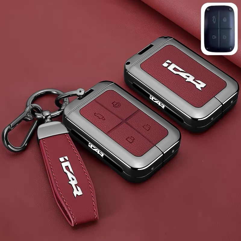 Suitable for Chery ICAR V23 key case, V23 pickup physical Bluetooth remote control protective cover, car key pouch for men and women