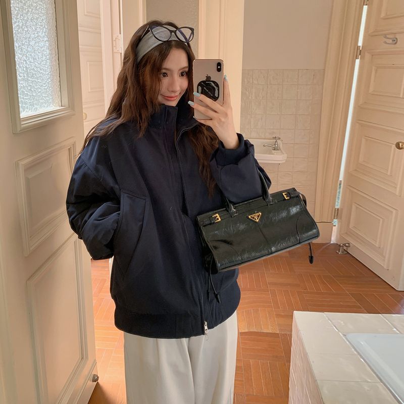 冬季男女情侣棉服2025年新款宽松百搭美式复古夹棉加厚夹克上衣