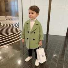 男童呢子外套中小童呢大衣宝宝韩版中长款上衣儿童2到5岁