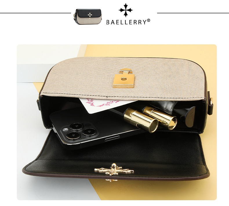New Women's Mobile Phone Bag With Contrasting Colors Plain Weave Single Shoulder Crossbody Bag Mini Small Square Bag_voghion.com