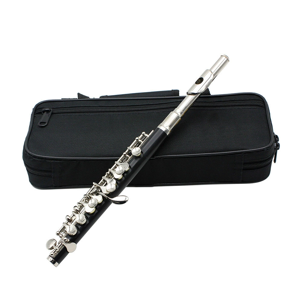 Cross-border supply of C-key piccolo bakelite body, professional performance-grade silver-plated piccolo, black Western musical instrument flute