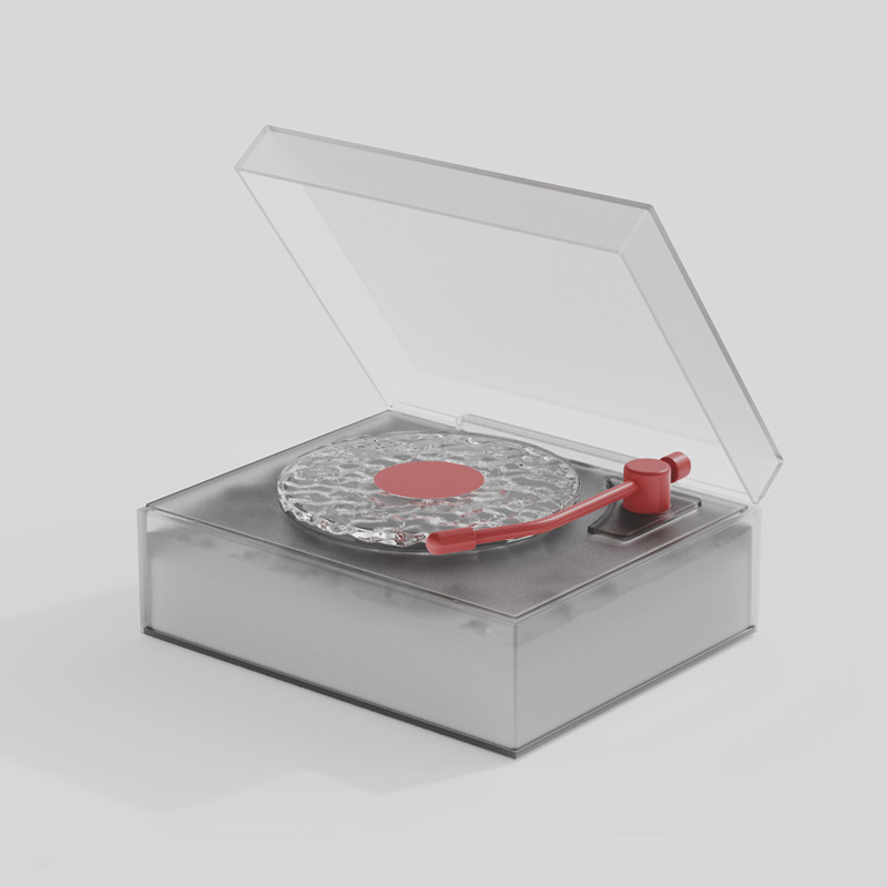 海の波紋を聴く、氷の塊を聴く、Bluetoothスピーカー、レトロレコードプレーヤー、スピーカー、彼女への誕生日プレゼント、海の音を聴く|undefined