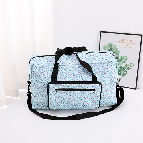 Cartoon portable waterproof folding waterproof travel bag luggage storage bag cartoon folding bag can be placed on the luggage rack