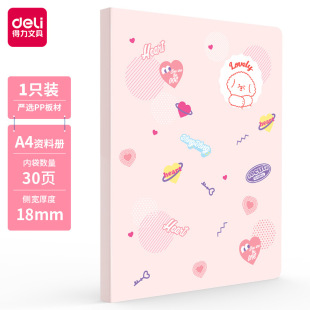 Deli 72493_30-Page Information Book (Blue) File Book Information Book Folder Insert Folder