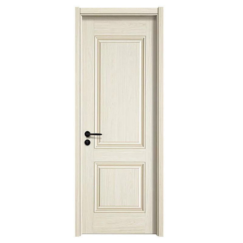 Puerta de madera, puerta blanca, puerta de madera simple para el hogar sin pintura, puerta de madera maciza para interiores, puerta de conjunto, puerta de dormitorio insonorizada
