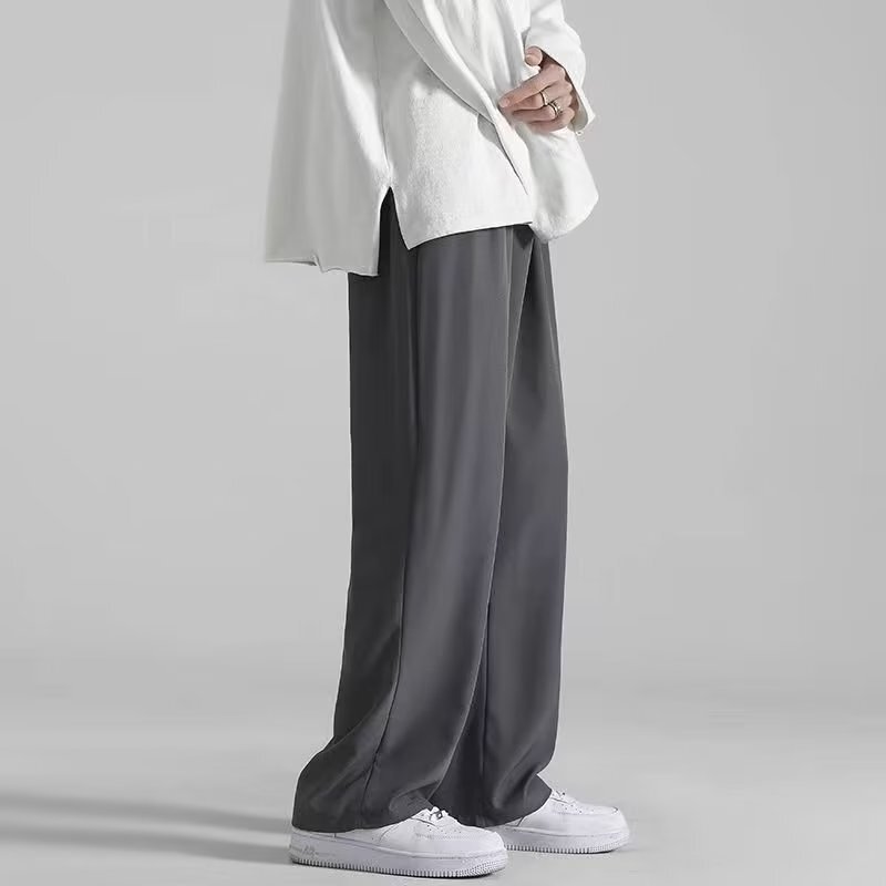 シャツの少ない服のストレートの氷のズボンの男性の夏の純色はシンプルです。|undefined