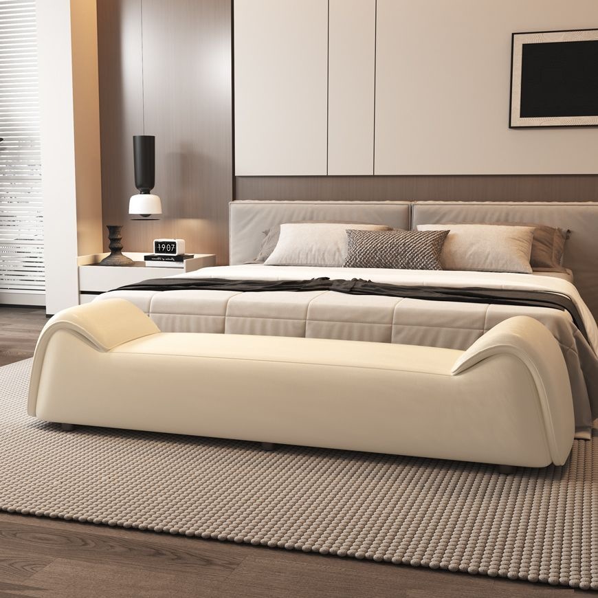 Italiano simple guarnición de cuero de gato taburete de cola de cama pareja cama moderna cabecera casera zapatos de cambio de dormitorio armario sofá taburete image 7