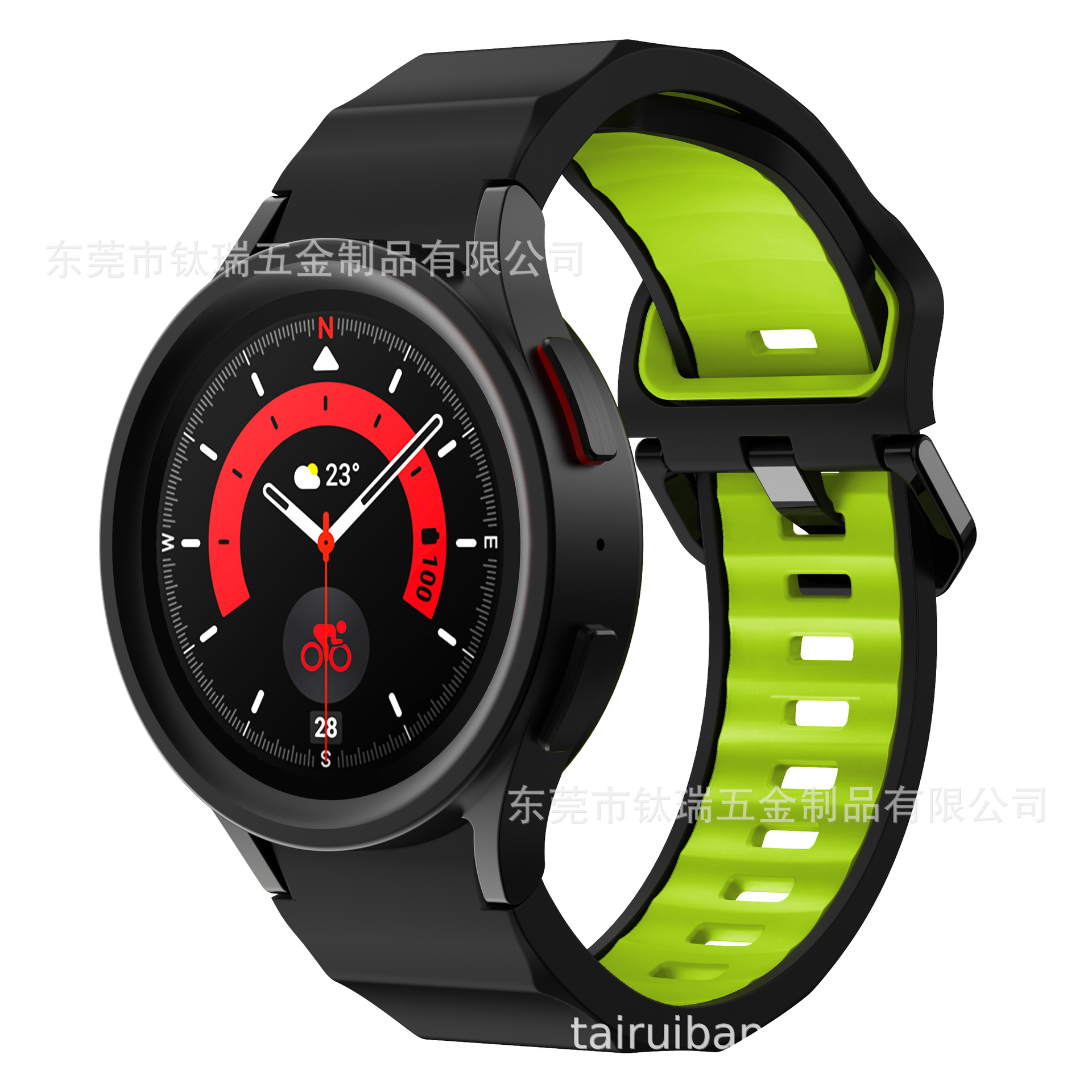 Adecuado para Samsung Galaxy watch5 6 4 onda correa de silicona de dos colores watch5pro correa de reloj inteligente