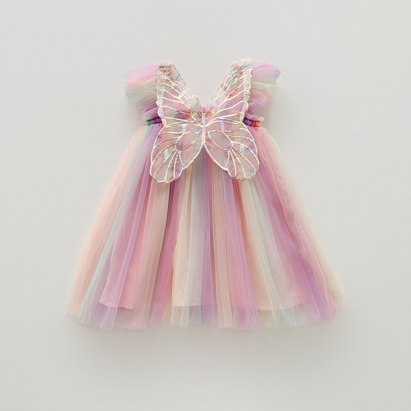 Princess Colorful Nylon Girls Dresses display picture 7