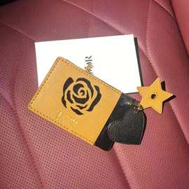 D家夏季新款活动限定会员礼 镂空玫瑰卡包花蜜奢愈伴手礼不锈钢镜