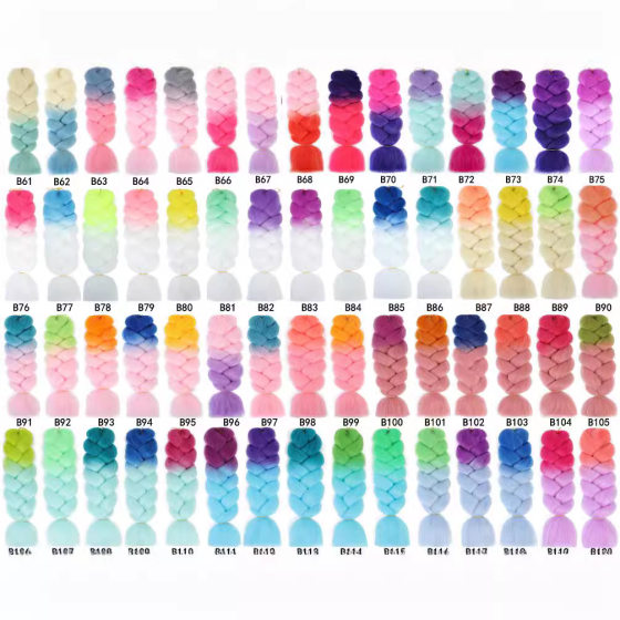 Chemical fiber big braid high temperature silk dirty braid color gradient boxing braid big thick braid jombobraidhair