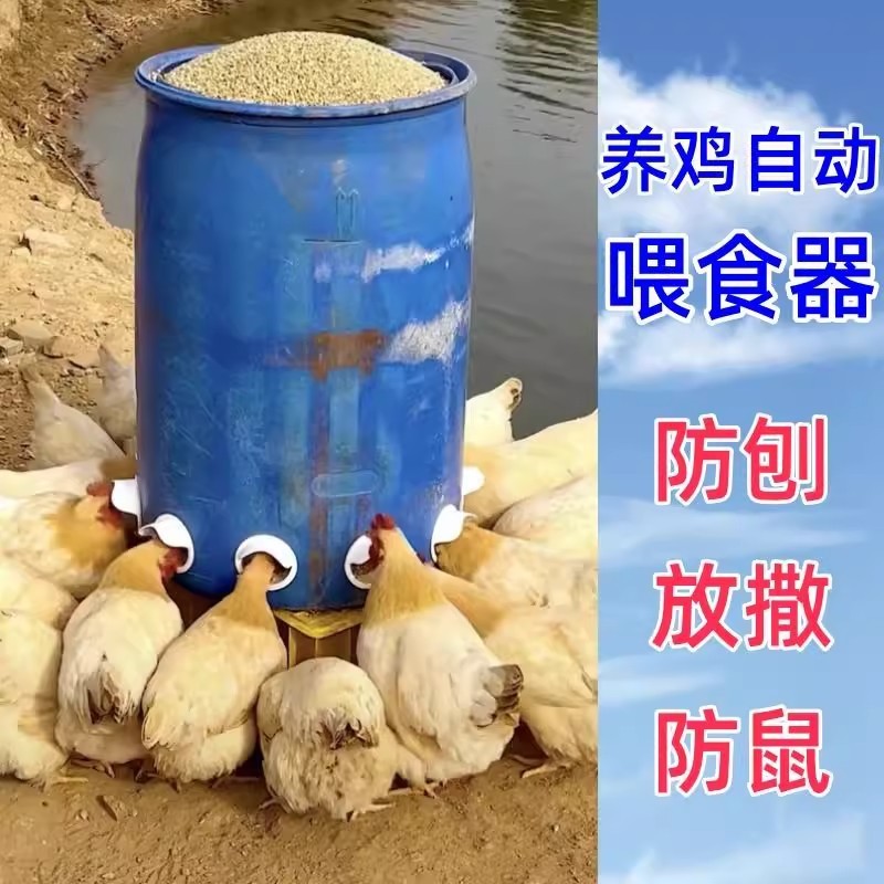 鶏の自動給餌器、ネズミ対策、鶏の餌やり、怠け者のための特別な餌やりツール、自動給餌器、鶏の餌入れ|undefined