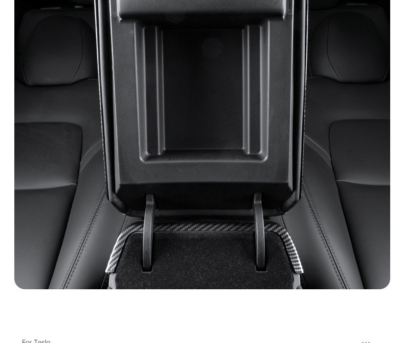 Suitable for Six-Seater Tesla Armrest Box Cover, New Version Model 3/Y/Yl Rear Air Outlet Protective Cover Carbon Fiber