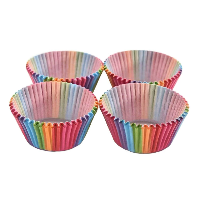 Facemile ПВХ ведро Радужный край выпечки кекс торт бумажный стаканчик независимый держатель для шоколадной бумаги