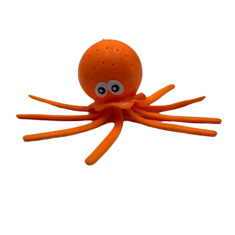 Children's Octopus Squeeze Toy for Babies to Play with Water, Bathe, and Splash in the Water; Boy's Shower Octopus Water Spray Stress-Relief Toy