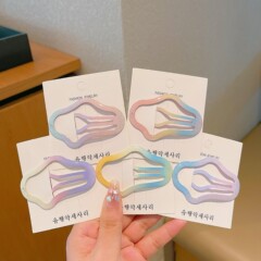 雲型の細断ヘアBBクリップ、額前髪、サイドクリップ、ヘアピン、女性用ヘアピン、後頭部