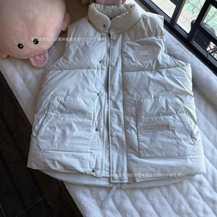 Cross-Border Foreign Trade Goose Vest for Men and Women, Couple's Sleeveless Vest, Classic Style, Winter Thickened Warm Jacket