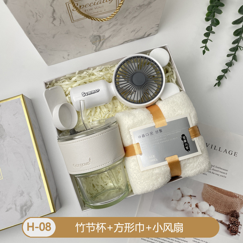 実用的な小さな記念品、オープニングギフト、女性従業員への会社ギフト、顧客カップ、クリエイティブなタオルギフトボックスセット|undefined