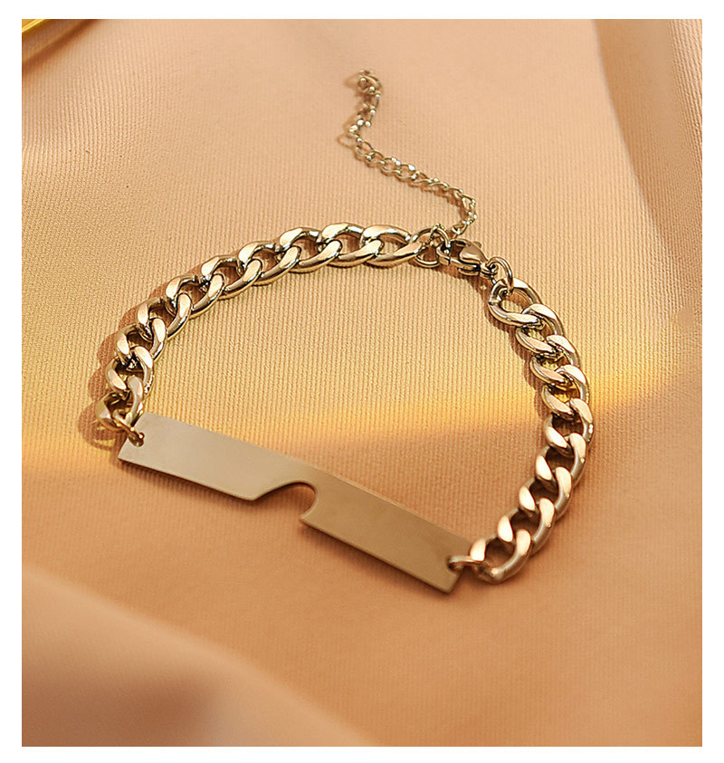 18g Weight Titanium Steel Retro Heart Shape Bracelets