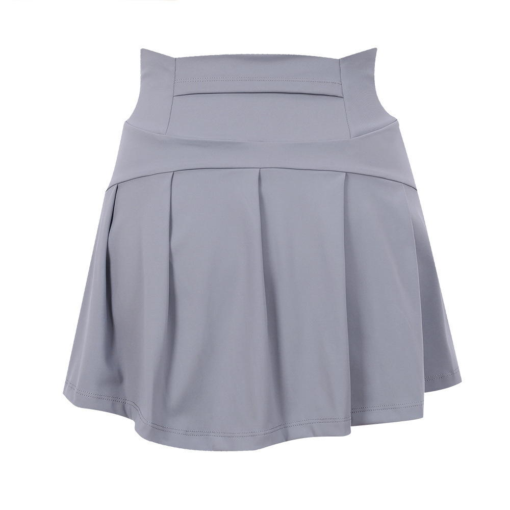 Falda de tenis de nailon estilo Lulu, de alta elasticidad, de seda helada, fina, transpirable, antiexposición, para yoga y deportes, para mujer.