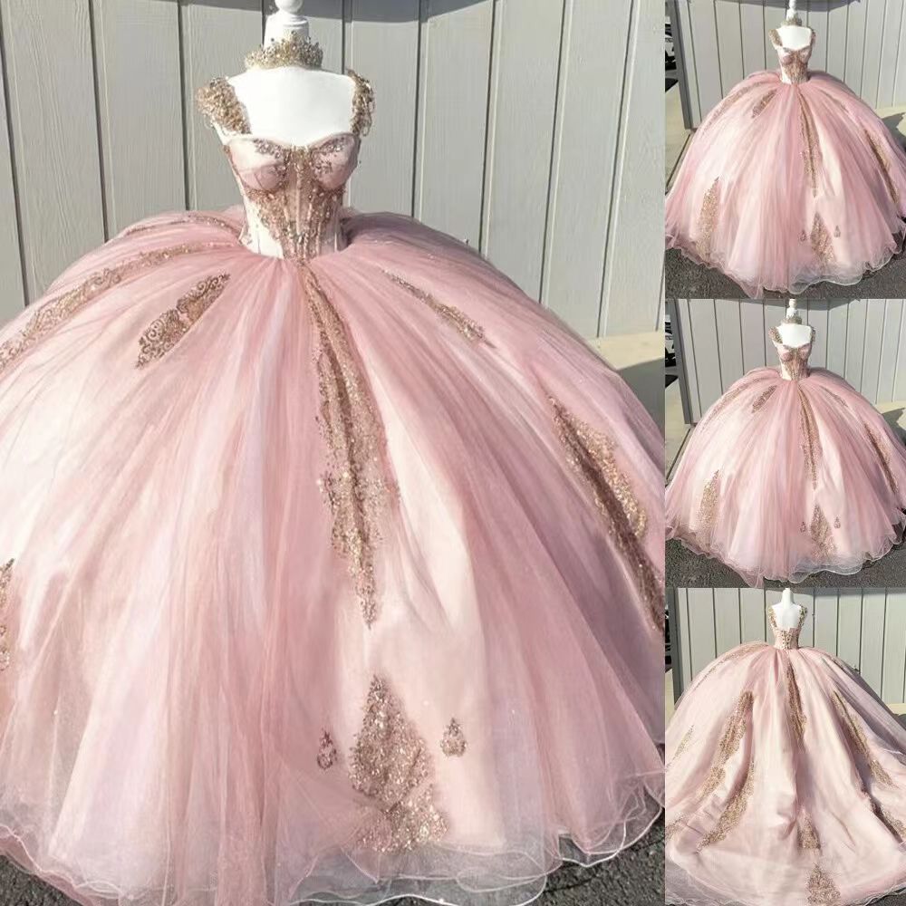Aliexpress European and American Pink Tutu Skirt Colorful Yarn Heavy Industry Slim Simple Prom Dress 18-Year-Old Adult Dress