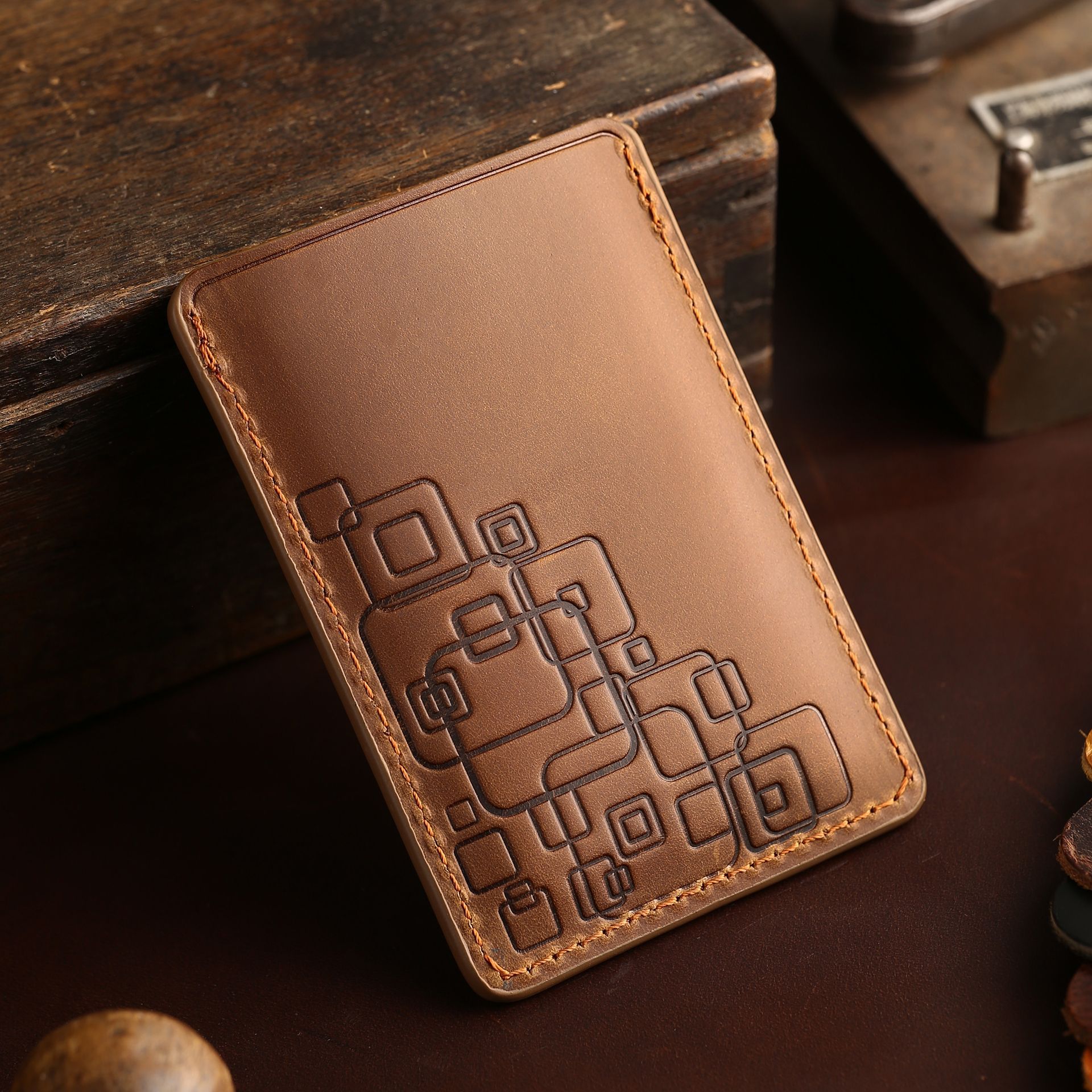 Card Key Cover Is Suitable For Tesla Xpeng Energy Weilai Krypton Denza Genuine Leather Protection Bag Cowhide
