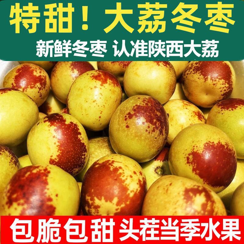陕西大荔冬枣新鲜5斤包邮 水果当季应季一整箱脆甜大枣子青枣鲜枣|undefined