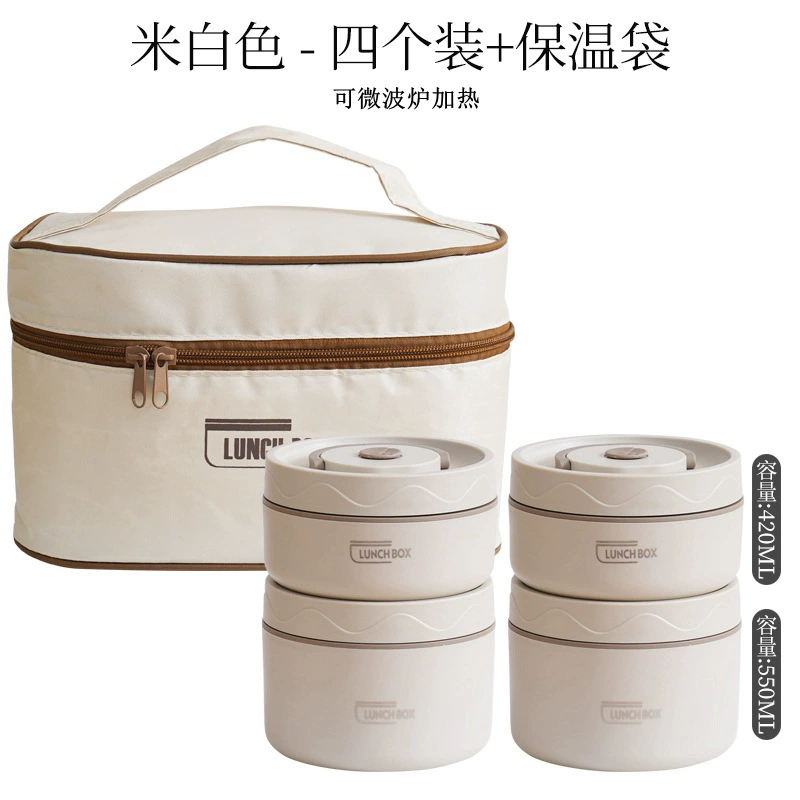 Ручной термос-ланч-бокс (Thermos), двойной слой, нержавеющая сталь AISI 304, варианты 420/550 мл