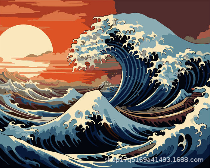 Pintura al óleo digital DIY pintura al óleo hecha a mano para colorear lona núcleo de pintura acrílica serie de estilo explosivo al por mayor y al por menor